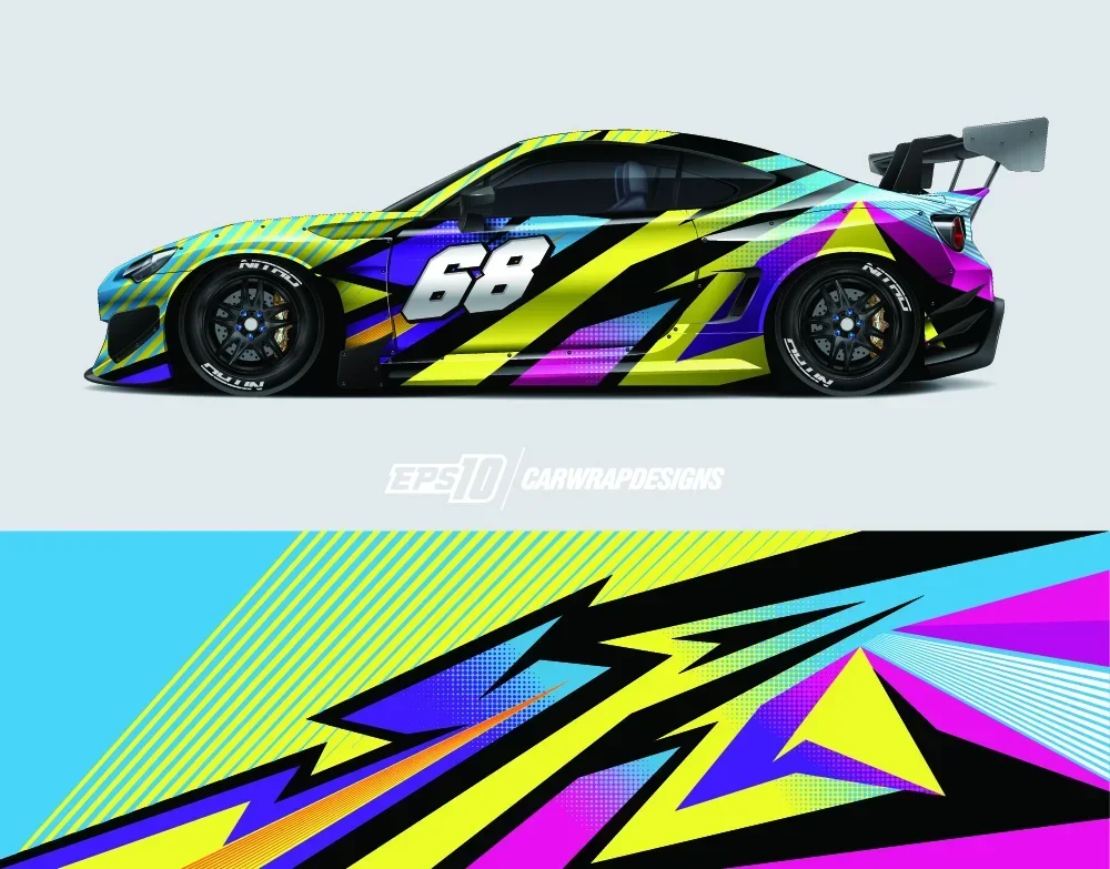 

Geometric Patterns Body Vinyl Wrap Modern Design Vector Image Full Wrap Sticker Decorative Car Decal Racing Car Graphic Decal
