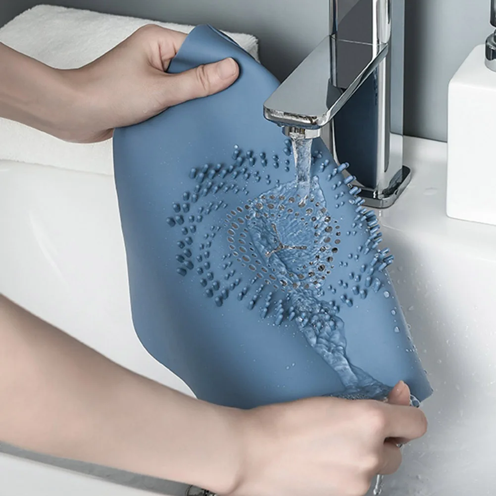 

Silicone Floor Drain Cover Blue Soft Wear-Resistant Mat for Kitchen Bathroom Sewer Deodorization Ground Leakage Protection