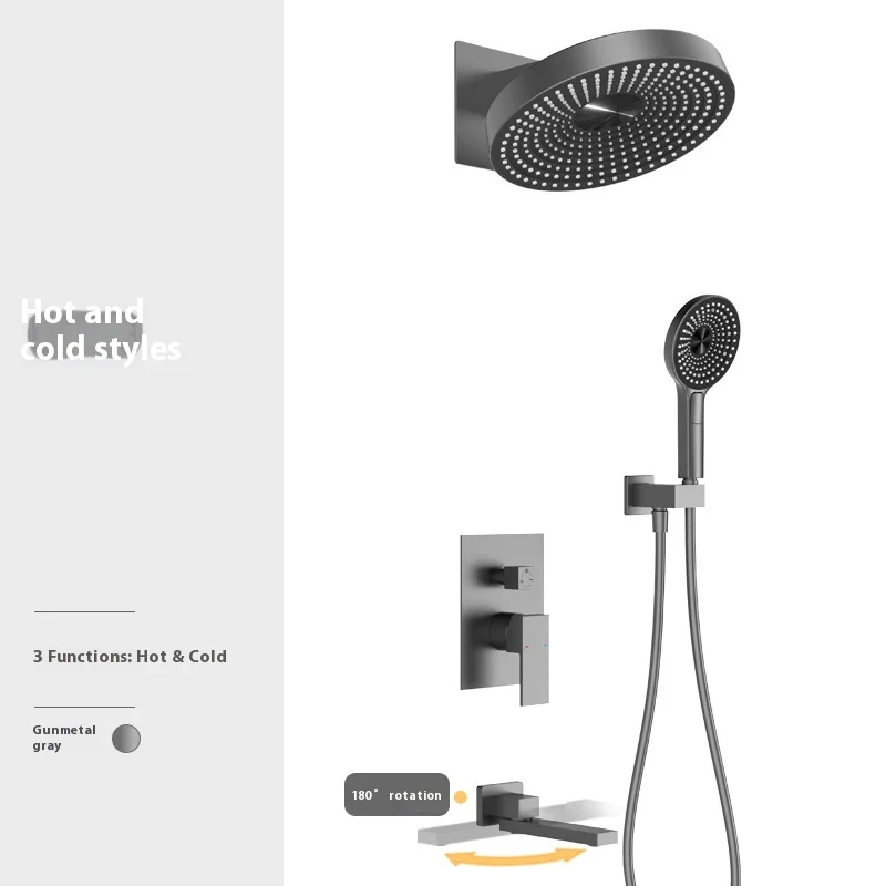 جودة عالية 10 سنوات الضمان صمام ثرموستاتي نظام دش مخفي مجموعة لفندق فيلا النحاس الحمام خلاط دش صنبور