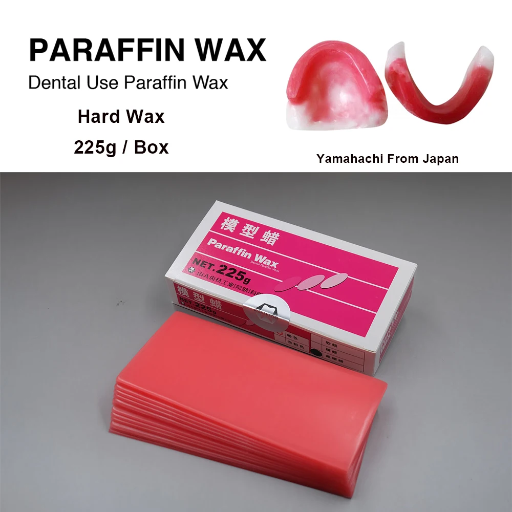 Dental Laboratory Wax Modeling Yamahachi Paraffin Hard Wax 225g Red Sheet Denture Base Plate Dentistry Technician Products Tools