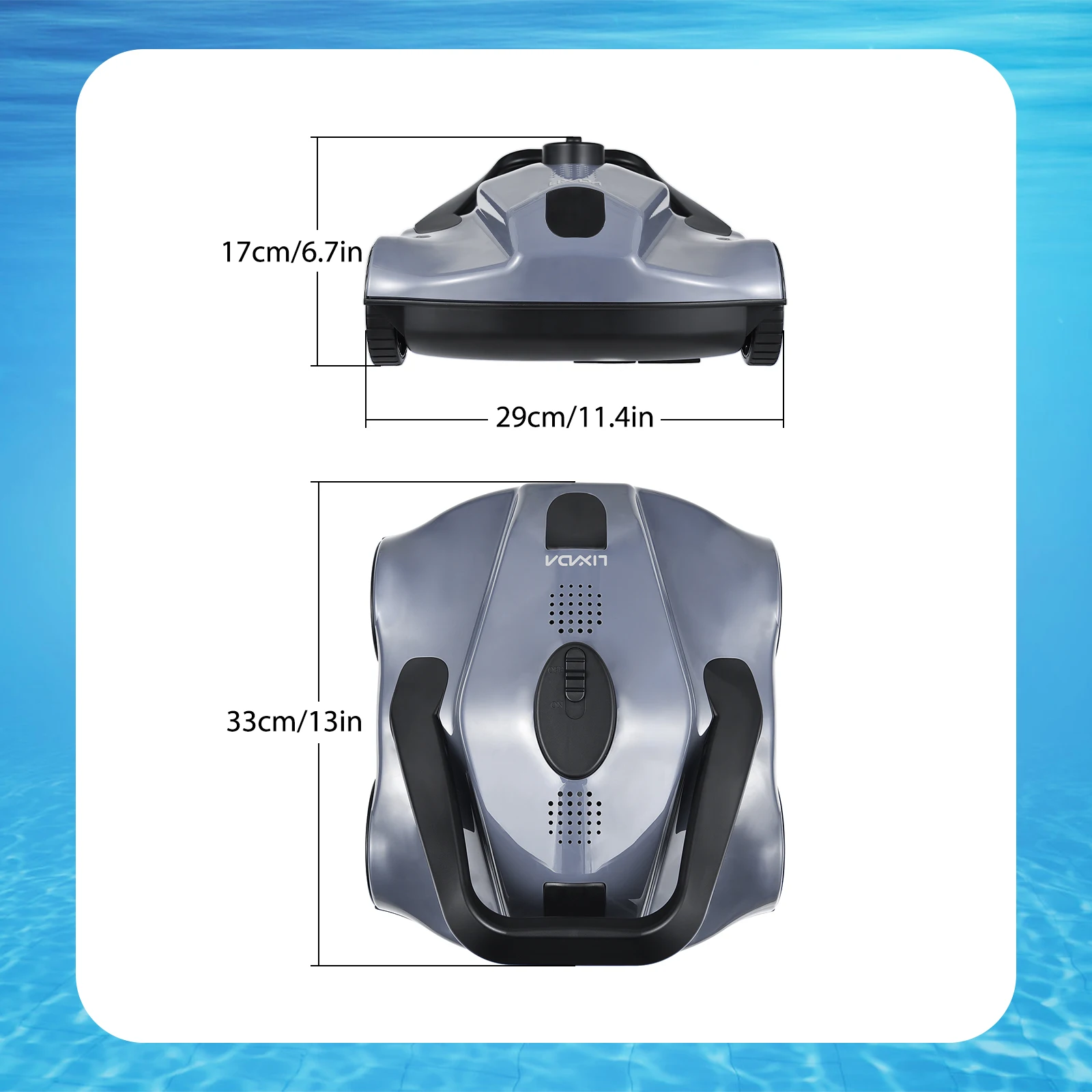 28W Robotic Pool Cleaner for Flat Ground IPX8 Waterproof Automatic Robotic Pool Cleaner Cordless Robotic Pool Vacuum