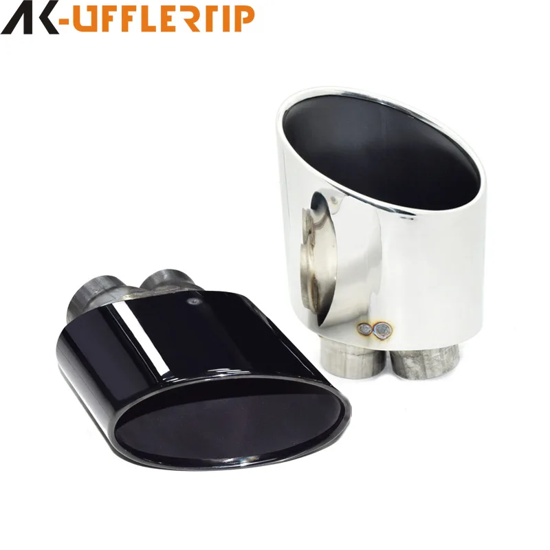 

Suitable for Audi S-Class A3A4lA5A6LA7 Modified RS6R8 Oval Black Silver Nozzle Carbon Fiber Tail Throat Tail Nozzle
