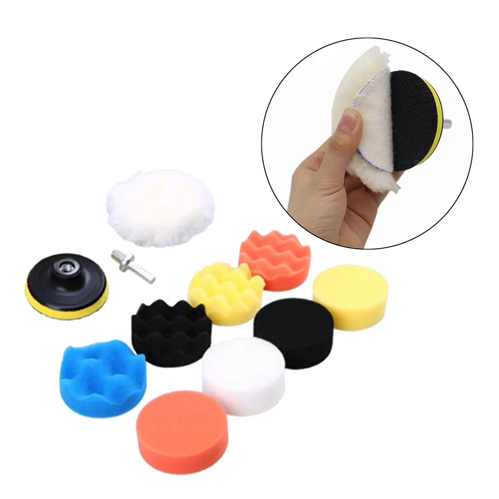 3 "/4"/5 "الشمع التلقائي تلميع برتقالي التلميع الإسفنج منصات عدة سيارة الملمع 3 بوصة