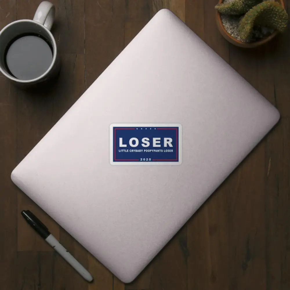 Loser Crybaby Poopypants - Funny Anti-Trump Sticker for Laptop Decor Bedroom Car Cute Cartoon Art Fashionable Public Suitcase