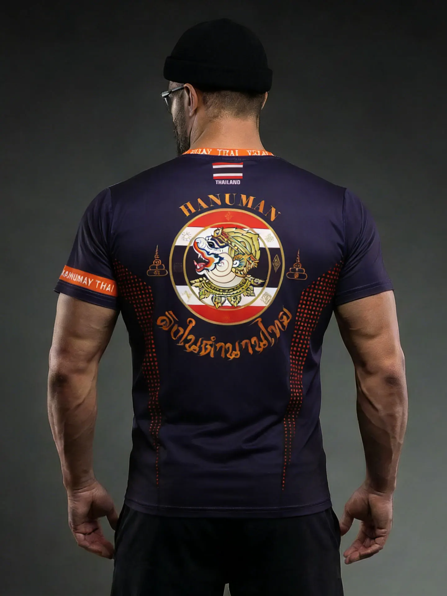 VSZAP Quick Drying Men's 3D Digital Print MMA Short Sleeve T-Shirt for Jujutsu Sanda Muay Thai Fight Training Top