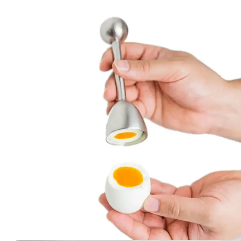 

Stainless Steel Boiled Egg Topper Shell Top Knocker Opener Kitchen Tool Cutter Accessories Gadget