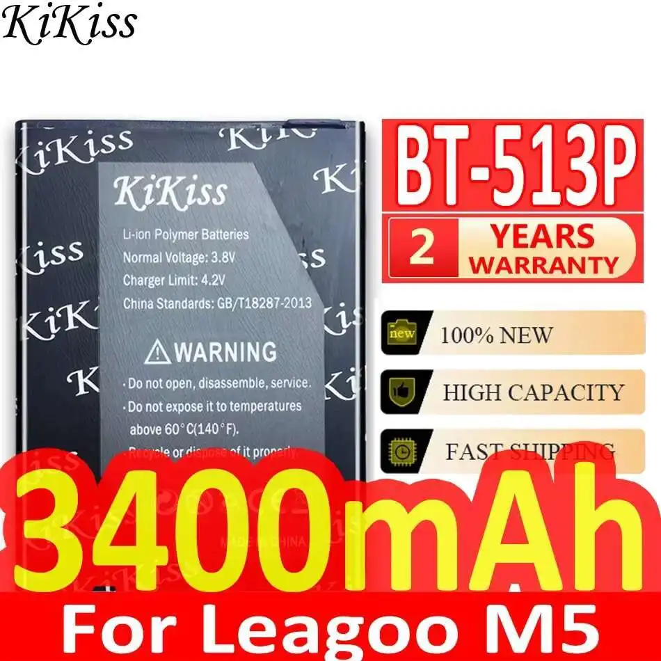 

Fast Charging 3400Mah Lightweight BT-513P Mobile Phone Battery For Leagoo M5 BT 513P