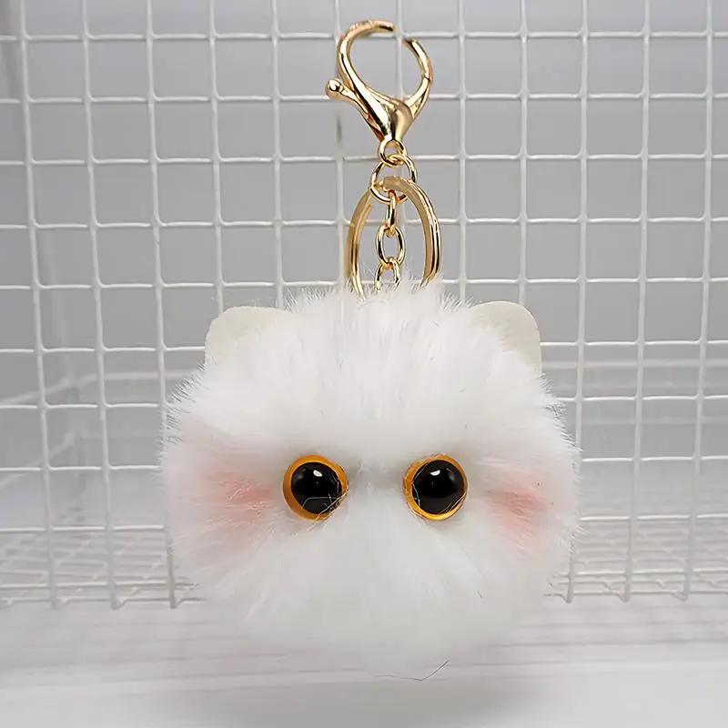Portachiavi in peluche con gatto carino Portachiavi con animali morbidi Ciondolo per ragazze Borsa da donna Portachiavi decorativi per borsa da viaggio per zaino da viaggio scolastico