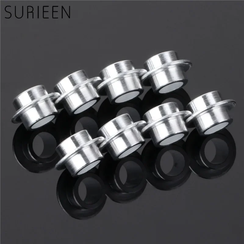 SURIEEN 8Pcs/Lot Aluminium Skate Bearing Spacers Skate Wheel Replacement Bearing Bushing For Roller Skates Skating Parts Silver