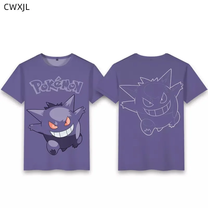 Pokemon Cartoon 3D Printing T Shirt Clothes Children Summer Short Sleeves Fashion Round Neck Short Sleeved Birthday Gifts