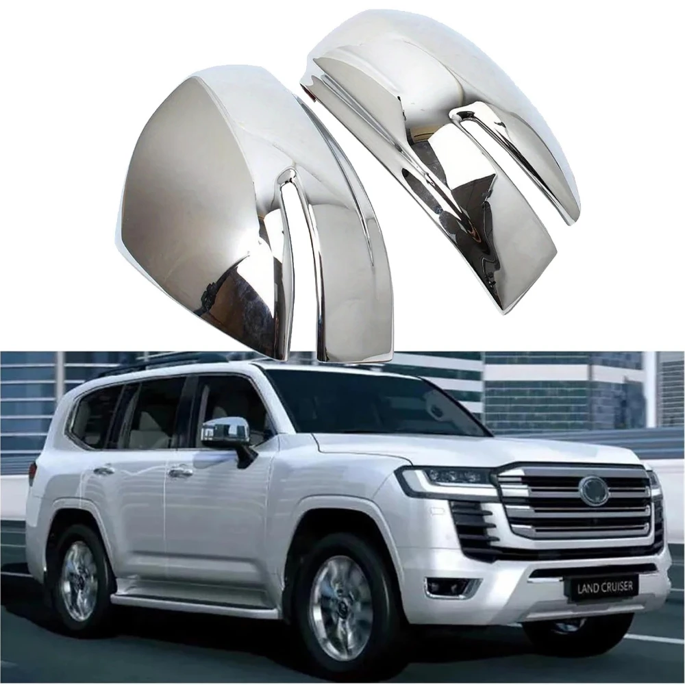 

Car Mirror Caps,1 Pair Car Door Wing Mirror Cap Rear View Mirror Cap Side Mirror Covers For Toyota Land Cruiser LC300 2021-2024