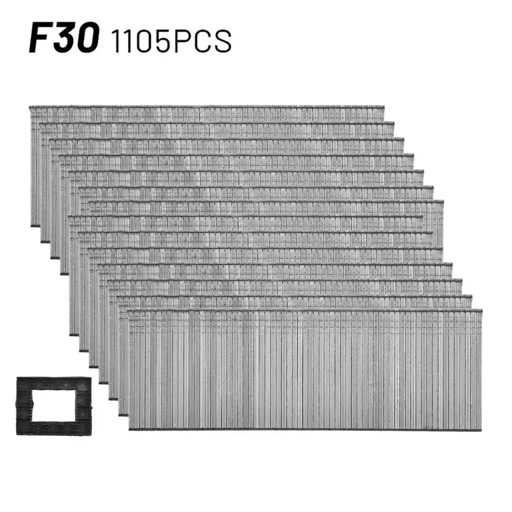 Juego de pistola de clavos rectos, herramientas eléctricas de carpintería, grapadora de acero inoxidable 1105, F15/F20/F25/F30, 304