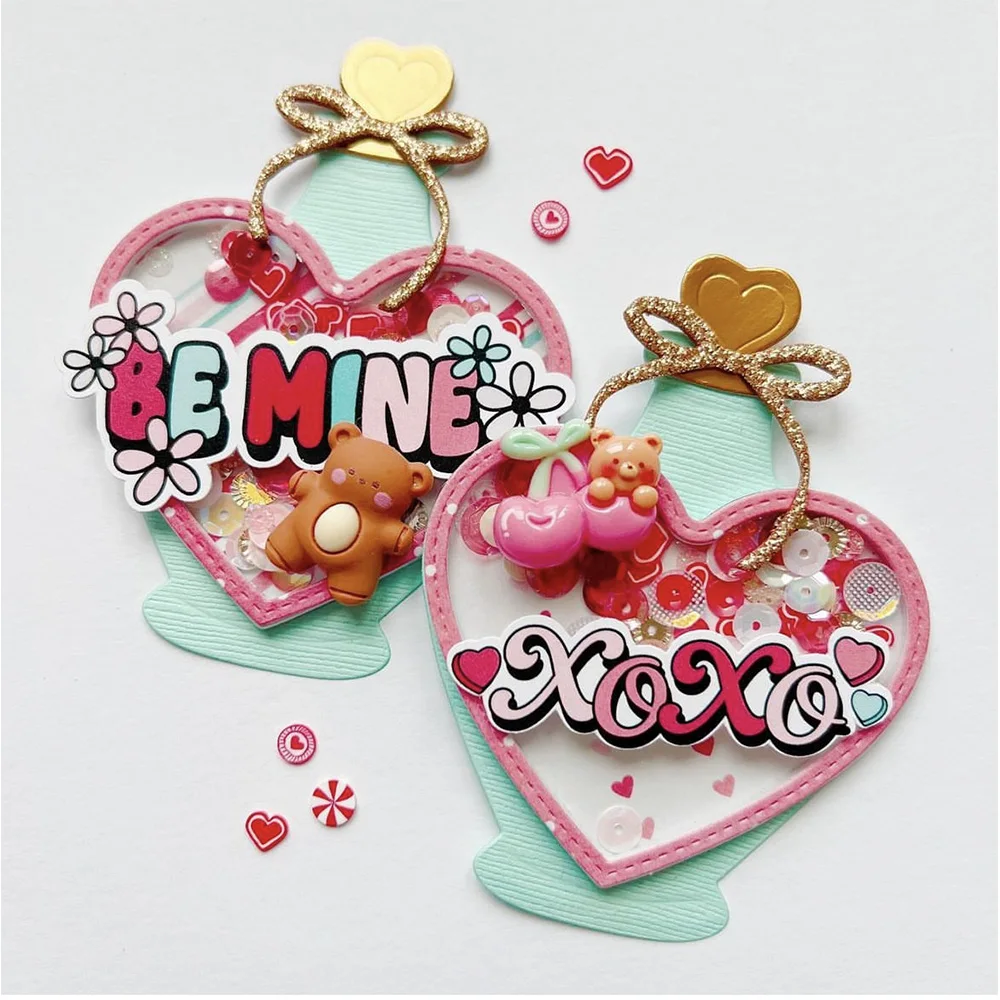 KSCRAFT Love Potion Bottle Metal Cutting Dies Stencils for DIY Scrapbooking Decorative Embossing DIY Paper Cards