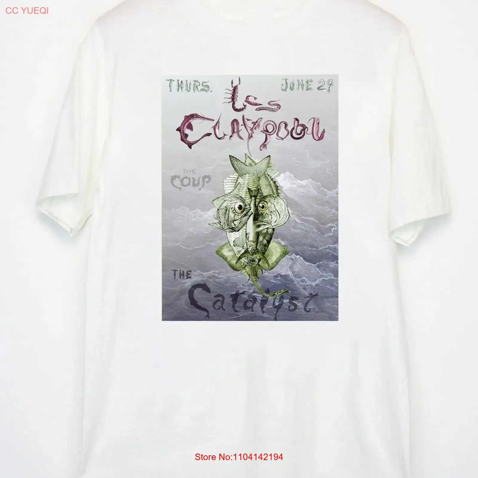 Les Claypool Primus rock band T shirt white Short sleeve All sizes S 5Xl 1T289 vintage Washed Comfortable designer clothes