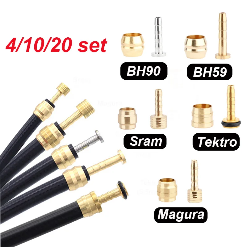 Mountain Bike oil needle 4/10/20set Brake olive head For SHIMANO BH90 BH59 SRAM MAGURA TEKTRO oil brake hose Connecting Insert