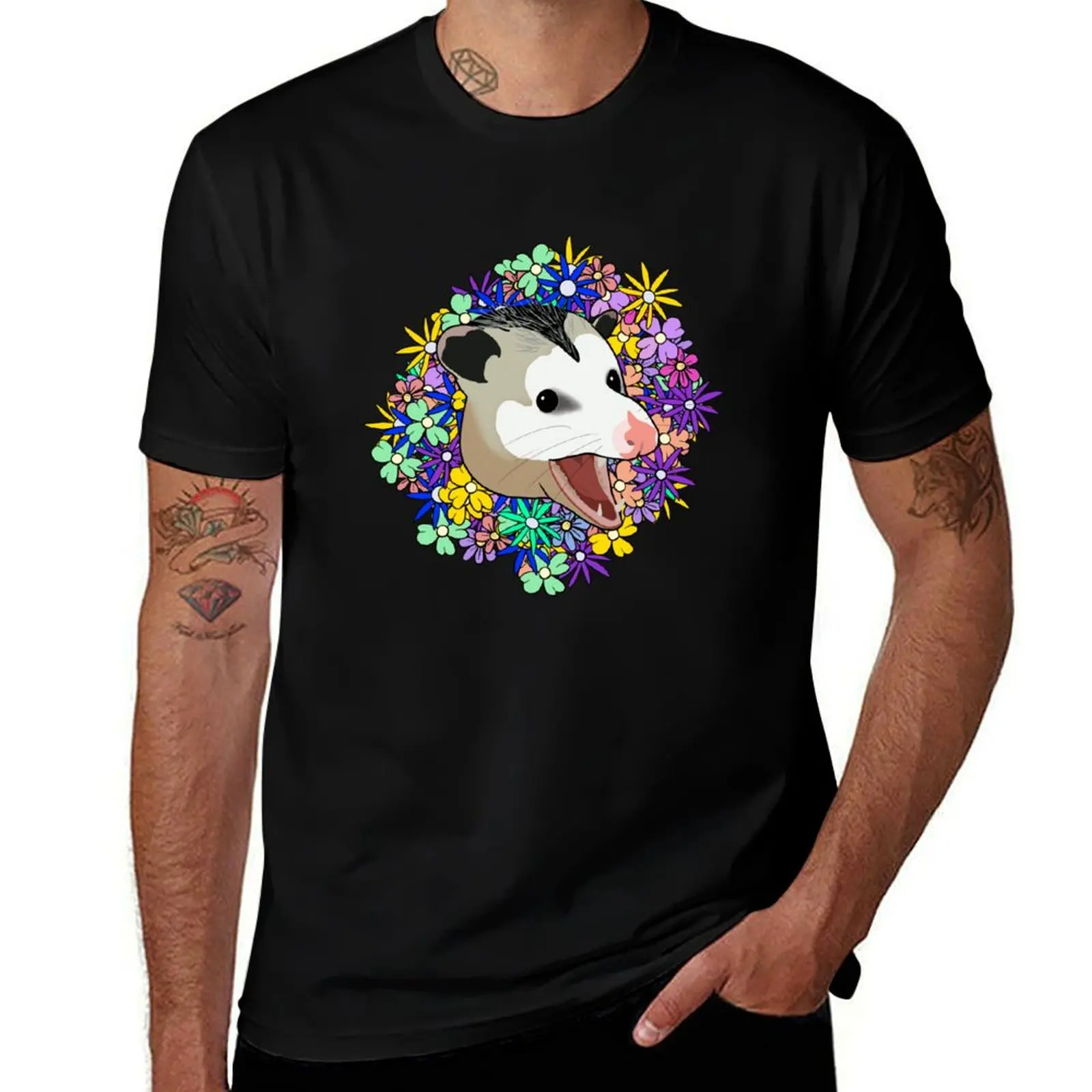 

Possum with men cotton T-Shirt tshirt t t cotton brand luxury shirt 100% 100% T-Shirt shirts prints Awesome