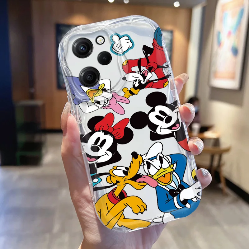 Disney Minne Mickey Cream Funda de teléfono para Xiaomi Redmi 13 12 10 9 A1 A2 A3 K50 40 30 AT A C i X S Pro Plus