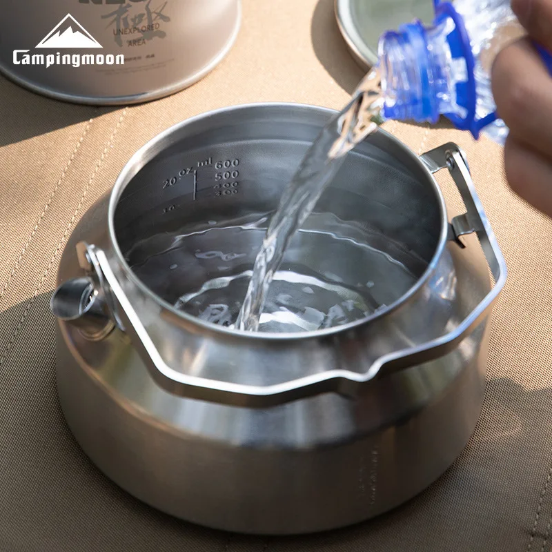 Kleiner Campingmoon SW-1 Edelstahl-Kochkessel, Tee, Kaffeekanne, 600 ml – Detail 2