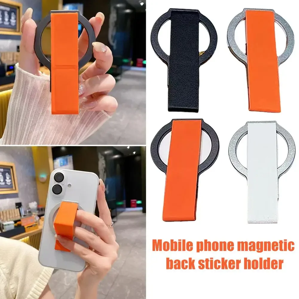 

High Quality Magnetic Phone Holder Alloy Portable Desktop Wrist Strap Bracket Universal Stand Phone For iPhone 16 15 and Samsung