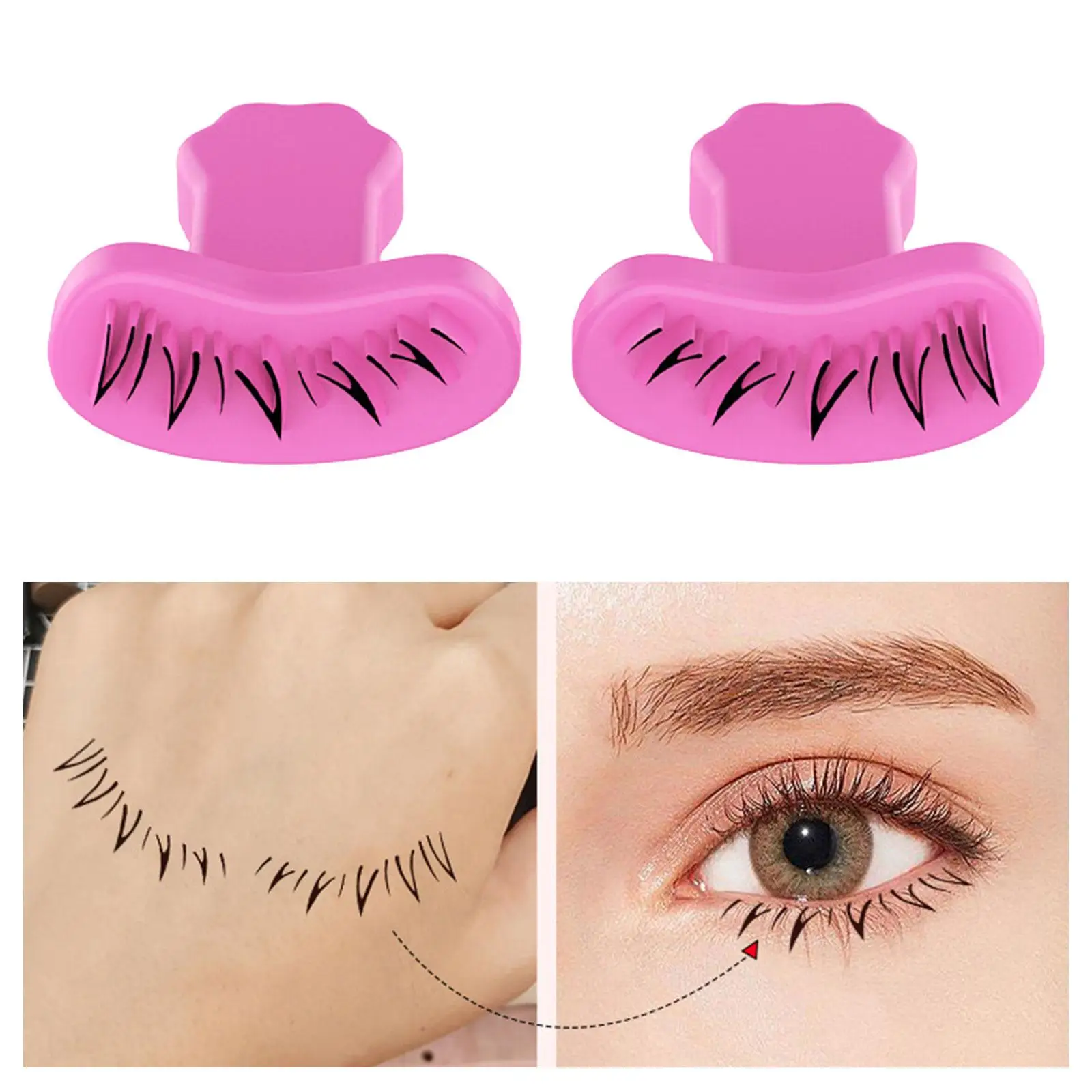 استنسل الرموش السفلى ختم الرموش DIY مجموعة الرموش المجعدة للمكياج السريع وتعزيز تحت العين #4