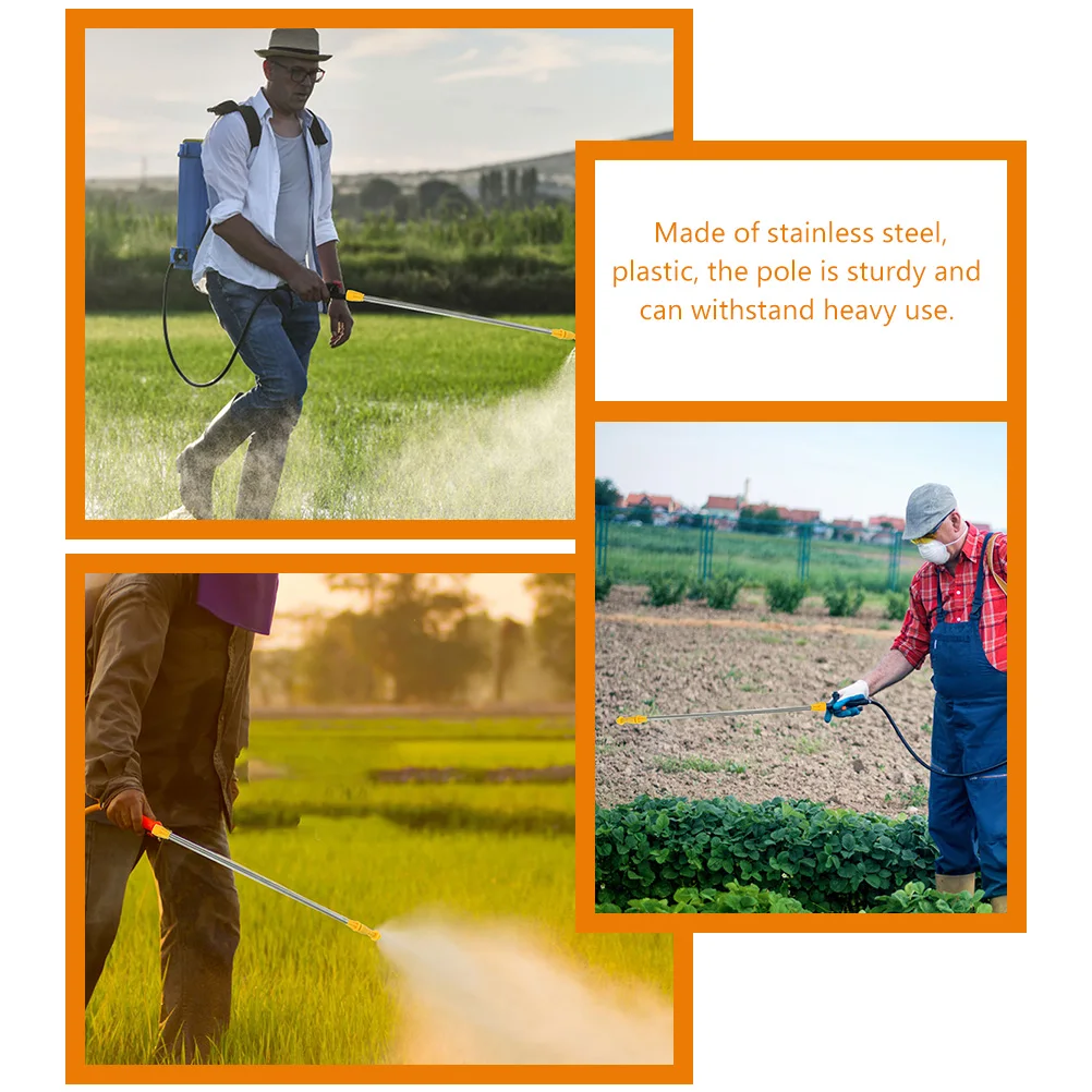 

8pcs Stainless Steel Sprayer Pole 45-80cm Extendable Agricultural Supplies Durable Efficient Plant Watering