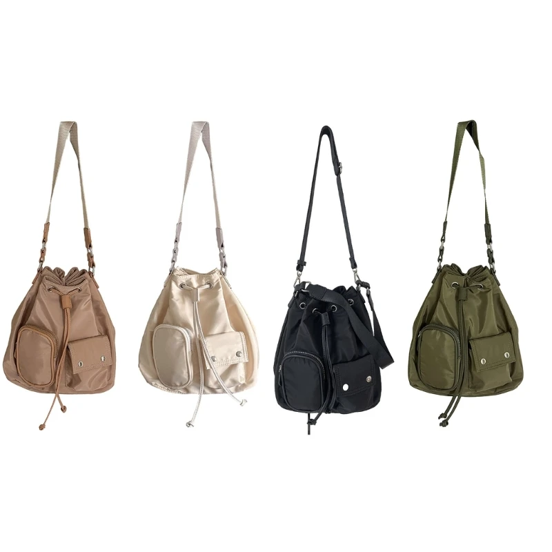 Fashionable and Comfortable Nylon Bucket Bag for Women Durable and Spacious Shoulder Bags Female Crossbody Bag