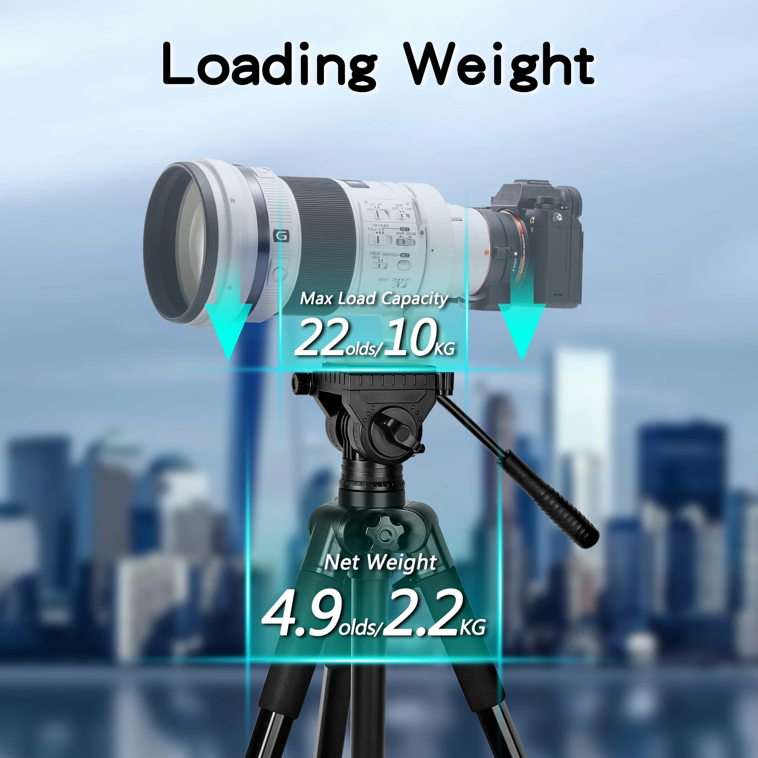 Видеоштатив, сверхмощный штатив 175 см/68,9 дюйма с жидкостной головкой на 360 градусов и быстросъемной пластиной для зеркальных фотокамер, видеокамер, камер