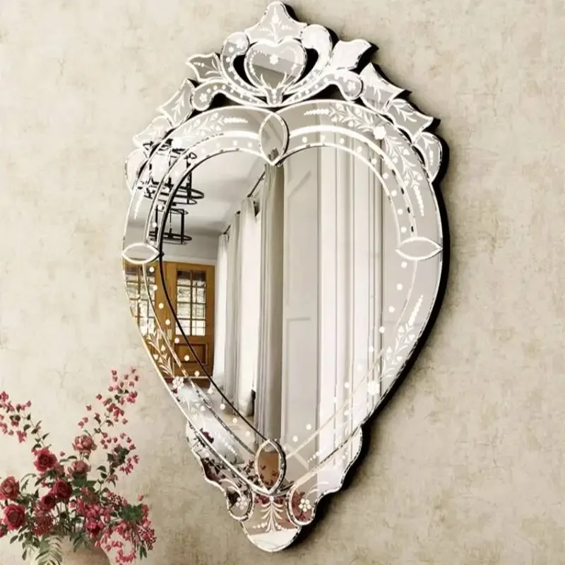 Murale Vanity Mirror Universal Irregular Wedding Aesthetic Bedroom Wall Art Decoration Luxury Girls Espejos Para Pared Miroir