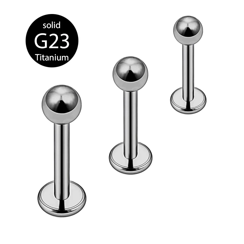 

G23 Titanium 16g Lip piercing labret lip rings cartilage earrings tragus rings wholesales 6 8 10mm Helix Earrings