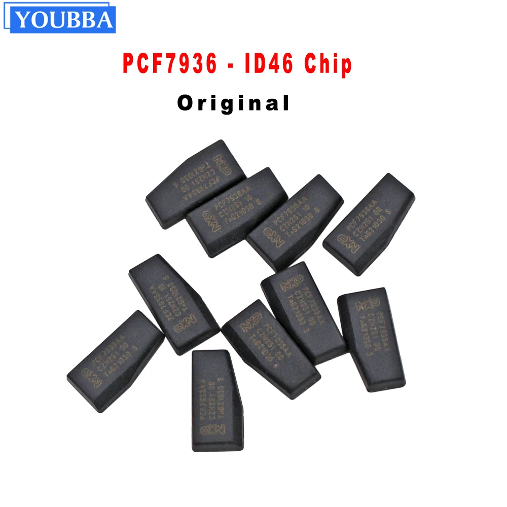 YOUBBA Original PCF7936AA ID46 Transponder Chip T19 7936AA Unlock ID 46 PCF7936 (update of PCF7936AS) Carbon Auto Chip