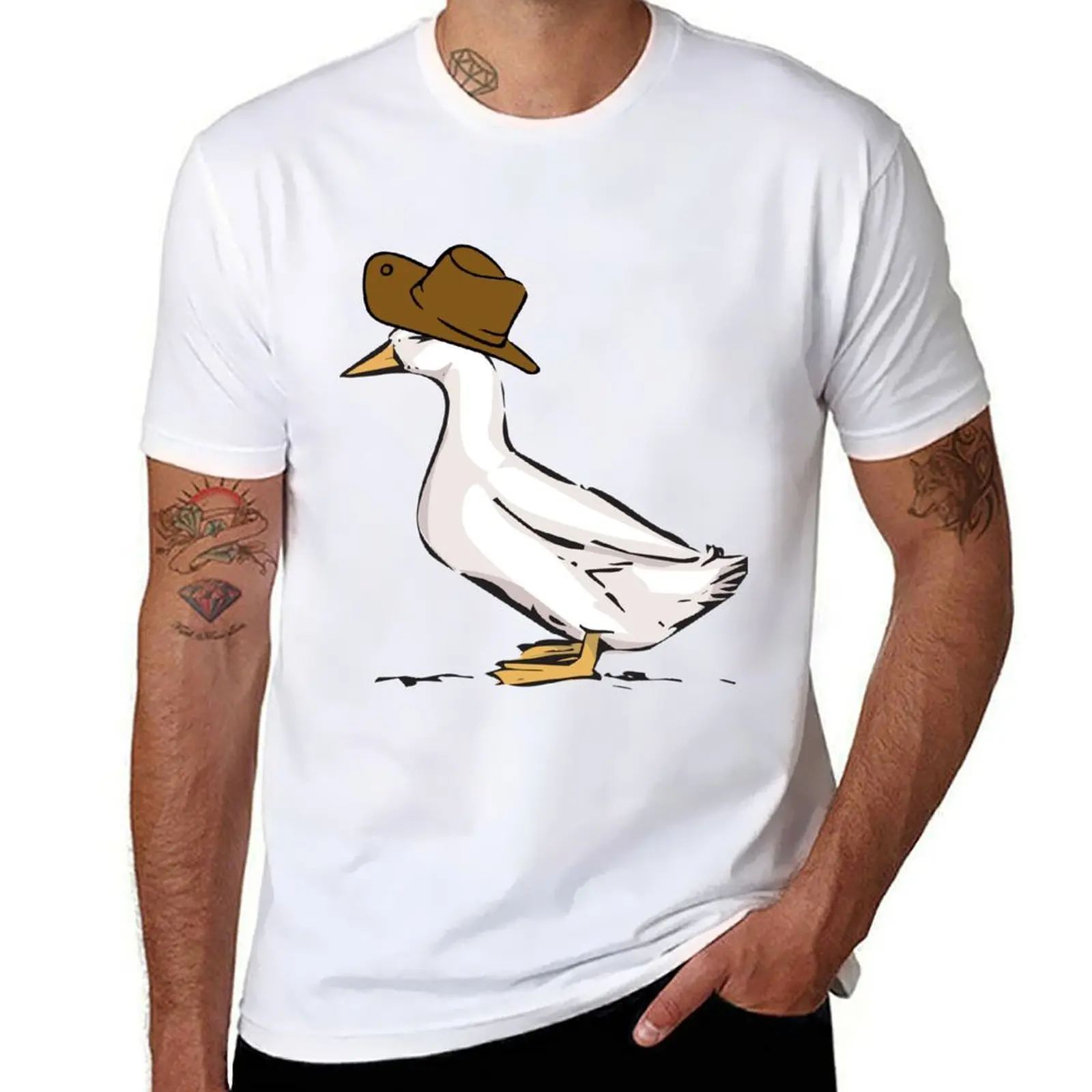 

Cowboy duck T-Shirt cute clothes customs basketball graphic tees baggy shirts men graphic t shirts