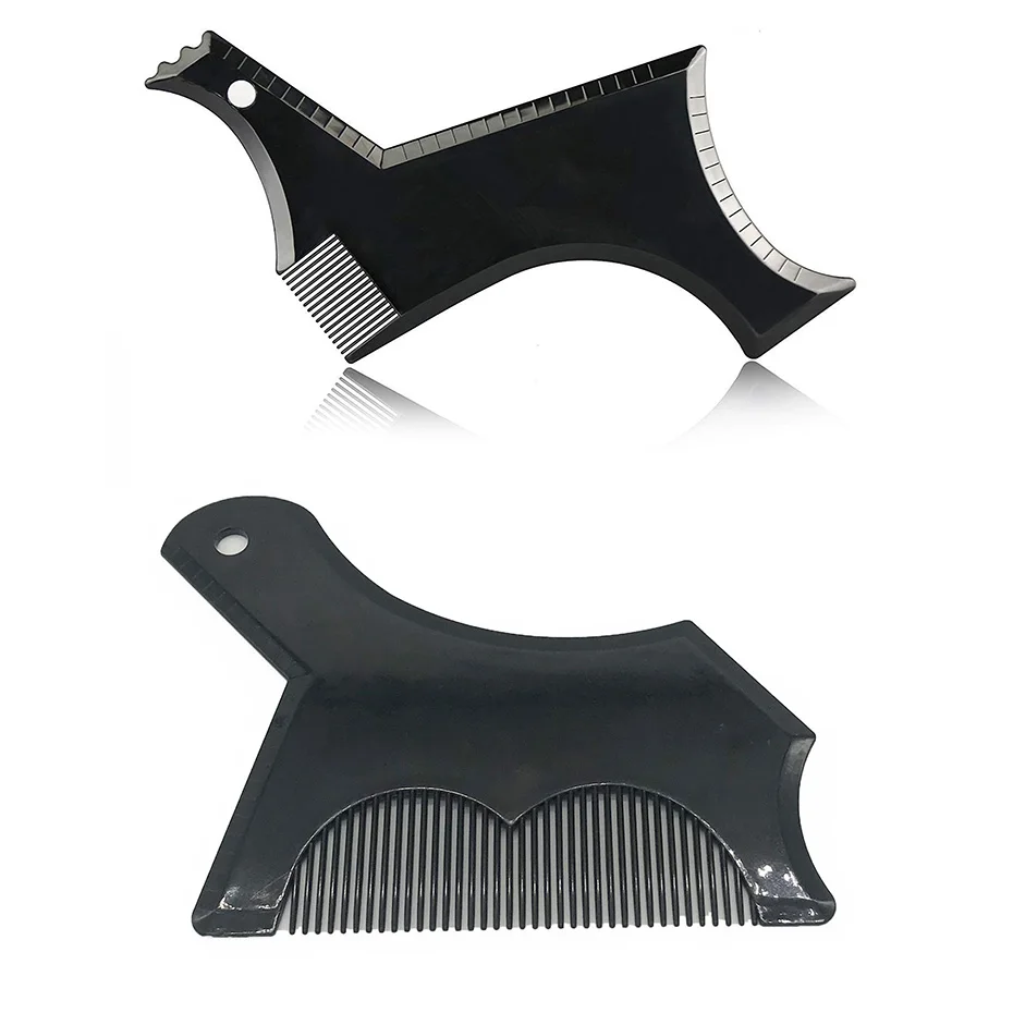 2Pcs Kit Beard Template Men Lines Symmetry Beard Shaping Styling Stencil Tool Trimming Beard Shaper Styling Shaping Tool