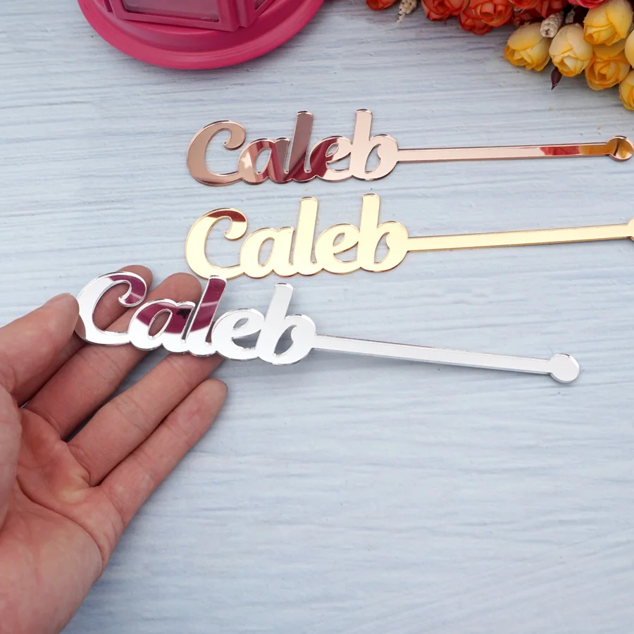 Personalized Drink Stirrers Wedding Party Decor Custom Name Drink Stirrers Cocktail Accessory Birthday Party Souvenir