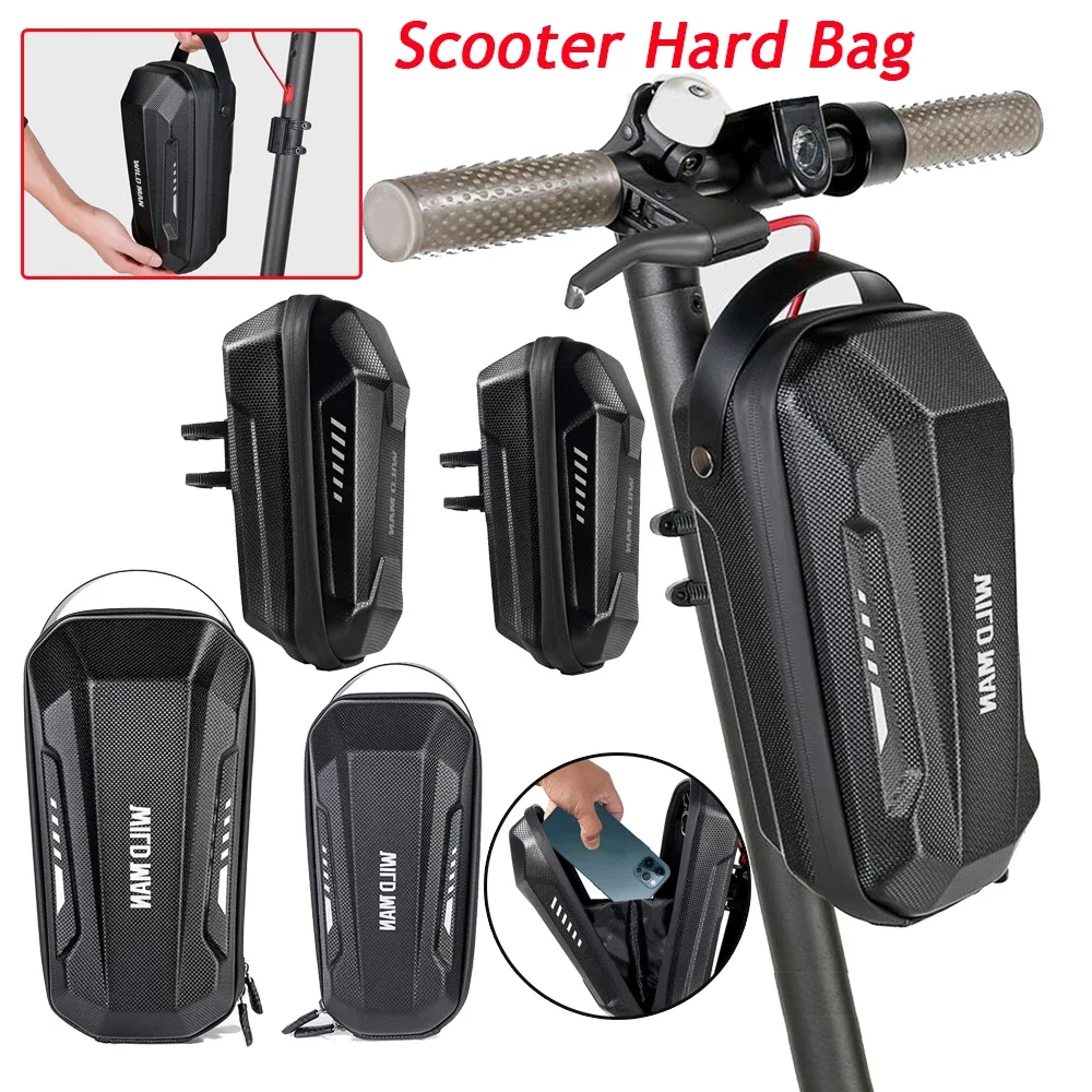 

2/3/4L Electric Scooter Front Storage Bag EVA Hard Shell Large Capacity Skateboard Hanging Pack Pouch for Xiaomi M365 Pro