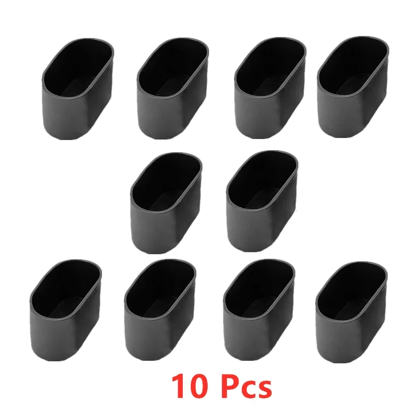 10 Pcs/Lot 30/40/50/60mm Lenght Oval Jacket PVC Cover Dan Chair Foot  Furniture Accessories Thickened Wear-resistant Leg Durable