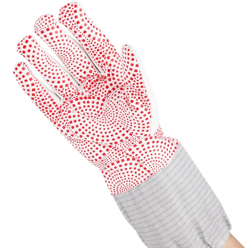 Fencing Gloves for Foil Epee and Saber  Leather Mitten for Fencing Match and Bout Practice Washable  Anti-Slip Coating