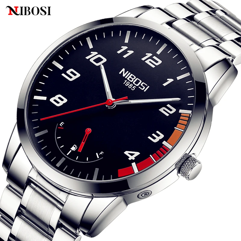 

Часы наручные NIBOSI Мужские кварцевые, брендовые люксовые модные повседневные светящиеся в стиле милитари
