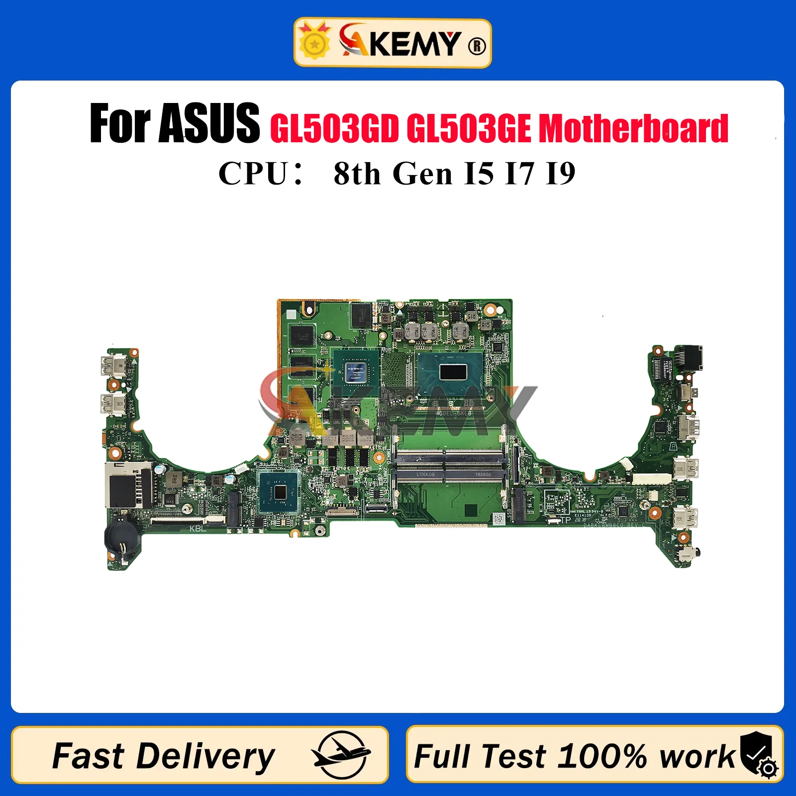 

Материнская плата для ноутбука GL503GE для ASUS ROG Strix GL503G GL503GD GL503GE, материнская плата для ноутбука с процессором I5 I7 I9, тест ОК, быстрая доставка