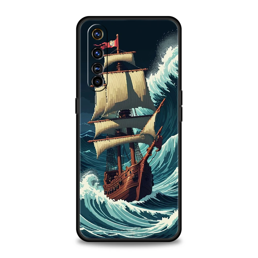 Phone Case For Oppo A17 A31 A54 A57 A78 A80 A98 Find X5 X6 Pro Reno 6 7 10 11 12 F Pro 5G Soft TPU Cover Sea Wave Fundas Capas #4