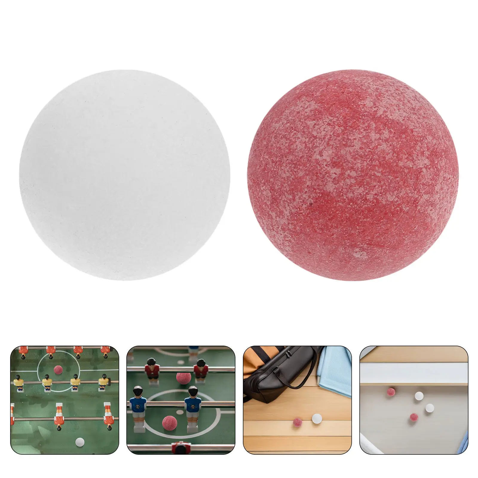 

8Pcs 36Mm Red White Matte Mini Foosball Balls Replacement for Tabletop Soccer Game Enhanced Grip Official Size Foosball Table
