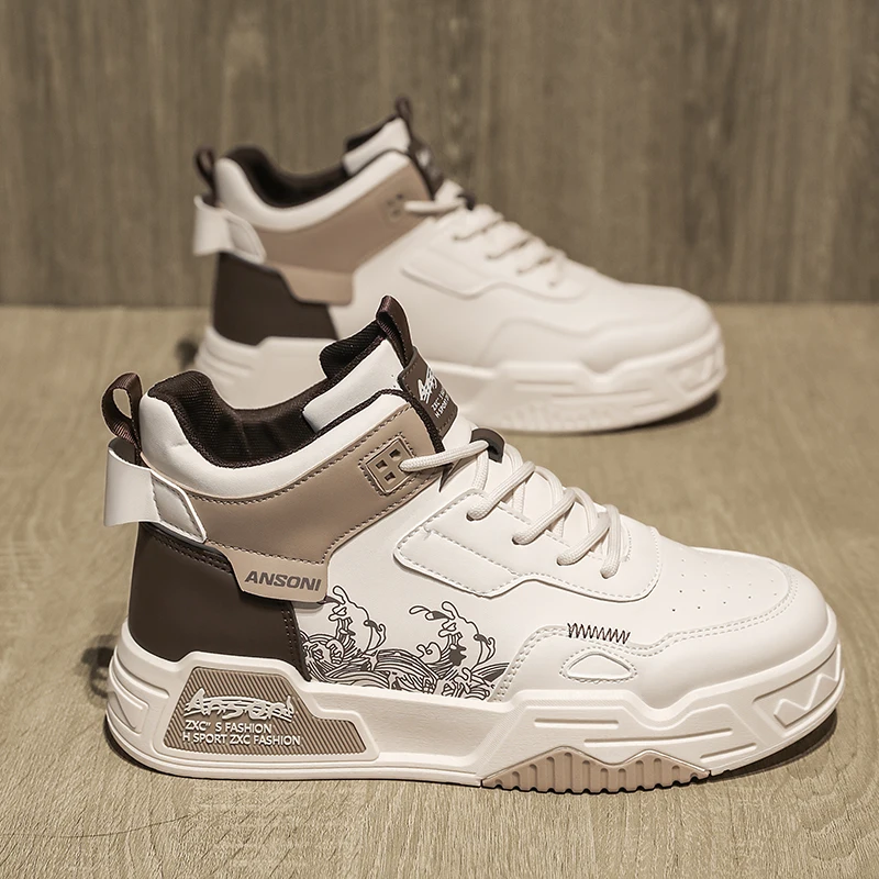 أحذية رجالية جديدة للفصول الأربعة أحذية غير رسمية عالية الجودة أحذية غير رسمية في الهواء الطلق مضادة للانزلاق لزيادة الارتفاع أحذية عمل مقاومة للاهتراء #1