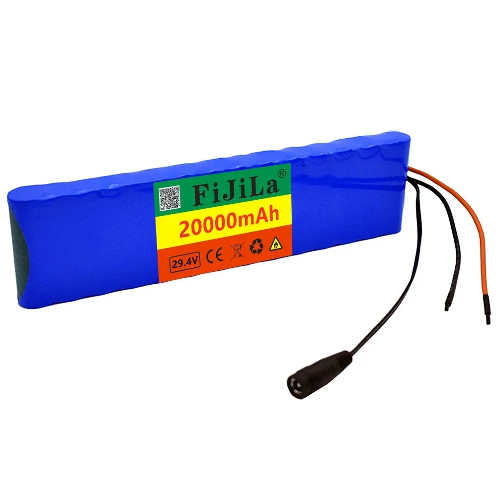 Akumulator litowo-jonowy 7S2P 18650 24 V 20 Ah 29,4 V 20000 mAh do pojazdów elektrycznych, skuterów i rowerów, z ładowarką 2a