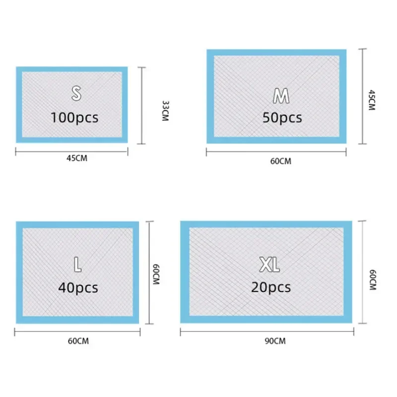20/40/50/100pcs disposable dog pee pads — absorbent quick‑dry training mats for puppies & pets 6