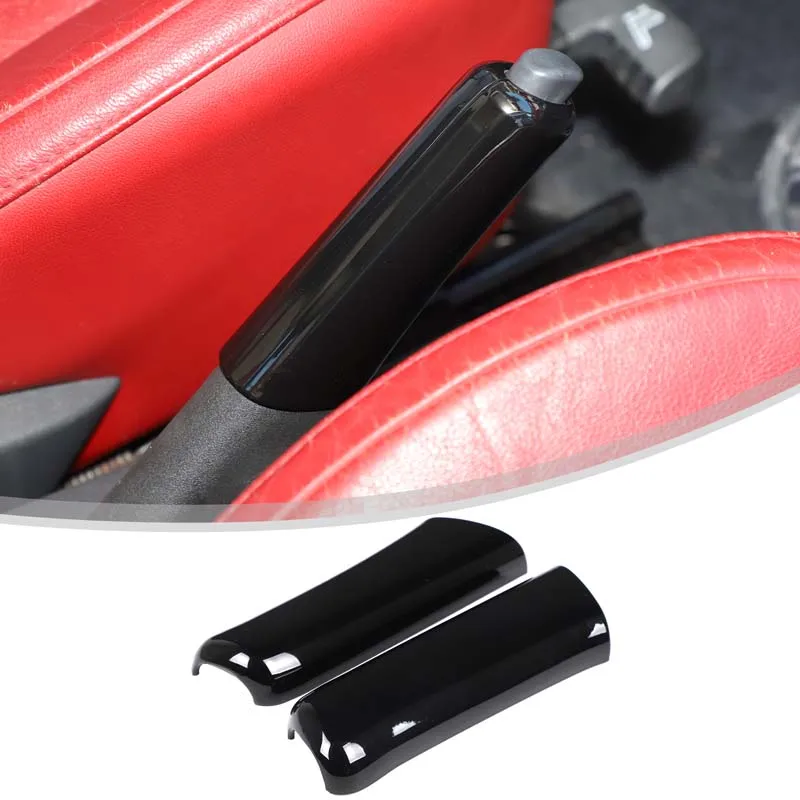 

ABS Carbon Fiber/Black Car Handbrake Grips Hand Brake Cover Protection Cover For Fiat 500 2007-2025 Car Accessories