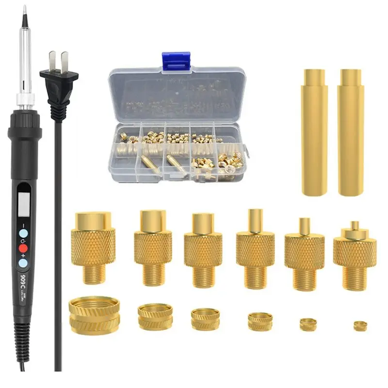 A96I-LCD Digital Display 80W Soldering Iron Kit For Electronics Fast Heating Welding Repair With Replaceable Tips 139Pcs Set US