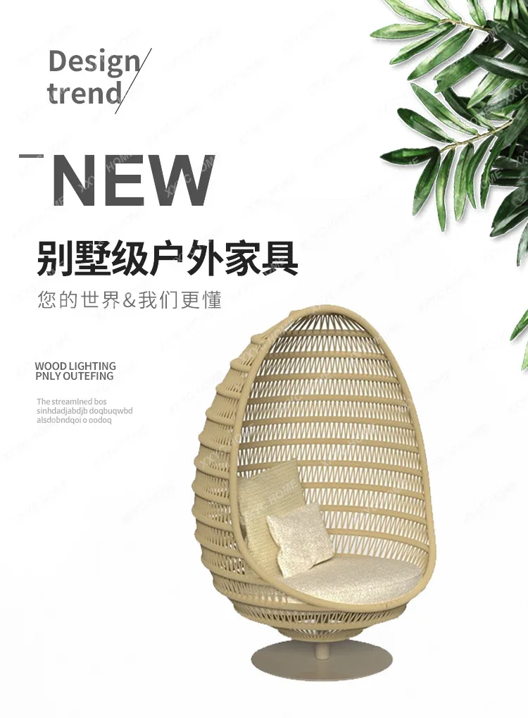 A Outdoor Swing Glider Hanging Basket Rattan Chair Home Leisure Lazy Courtyard Nest Chair Hammock
