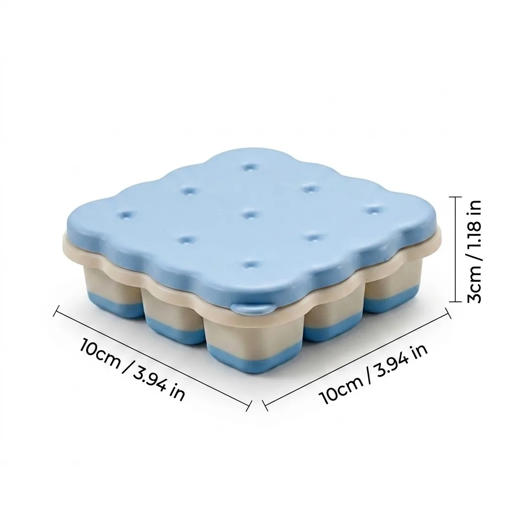 1/2/4 stuks Mini 9-vakjes plastic ijsvorm met deksel, herbruikbare ijsblokjesbak, whisky ijskoelers, ijsblokjesmaker, keuken- en bartools