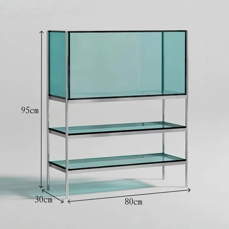 Floor-to-ceiling bookshelf display shelf Living room small transparent shelf