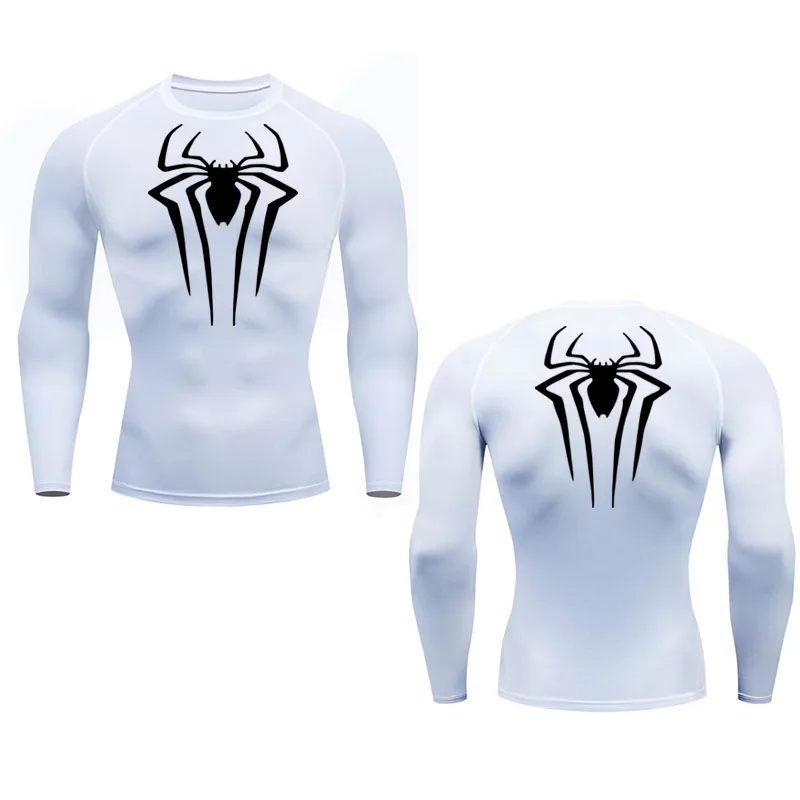 Compression Long Sleeve Shirt Mens Gym Muscle T-Shirt Sun Protection Workout Base Layer Skin Sportswear TracksuitMen Summer 2099