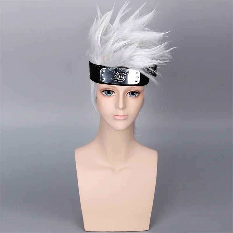 

Anime Wig Kakashi Cosplay Wig Performance Prop Silver-gray Short Hair With A Spiky Updo For Cosplay